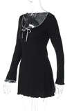 Ruffle Trim Casual Dress