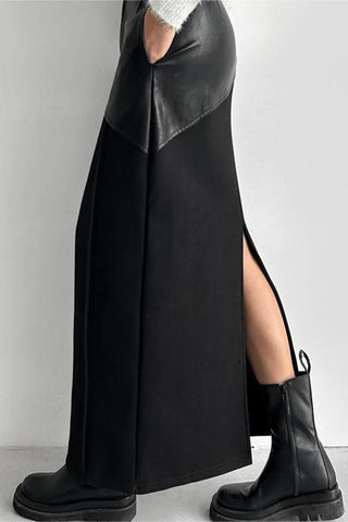 Asymmetrical Waist Maxi Skirt