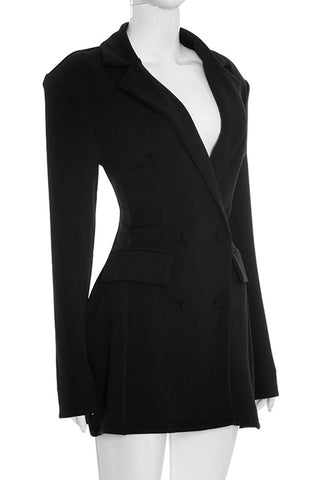 Double-Breasted Casual Blazer Dress