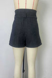 High-Waisted Casual Shorts