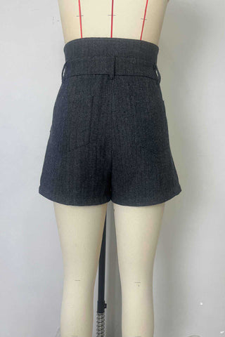 High-Waisted Casual Shorts