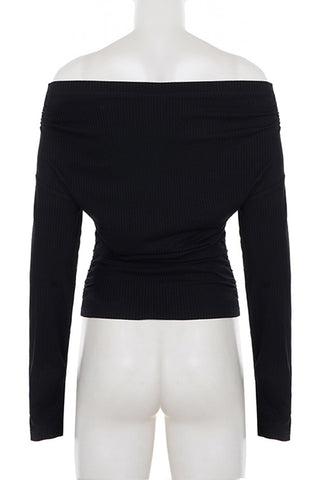 Off-Shoulder Long Sleeve Top