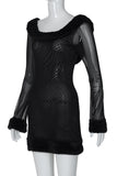 Sheer Long-Sleeve Night Out Dress