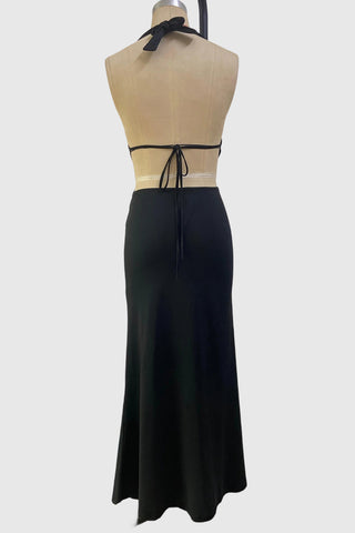Cutout Halter Maxi Dress