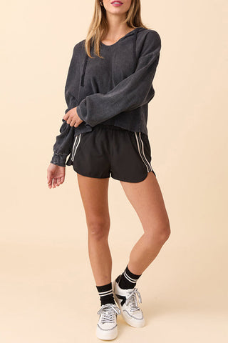 Striped Casual Shorts with Elastic Waist