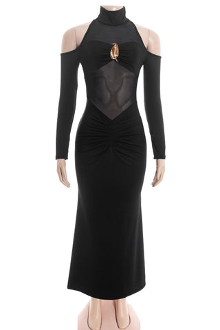 Elegant Long Sleeve Evening Dress