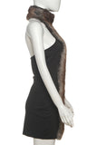 Elegant Faux Fur Trimmed Dress