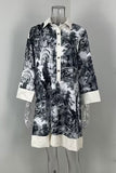 Printed Button-Front Casual Dress