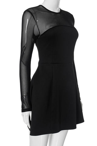 Elegant Mesh Evening Dress