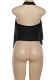 Draped Halter Tank Top