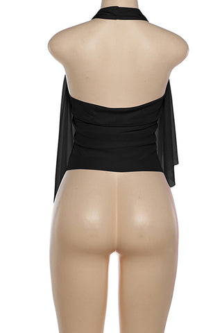 Draped Halter Tank Top