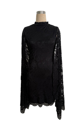 Elegant Lace Sleeve Mini Dress