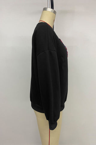 Checkered Bow Accent Sweater