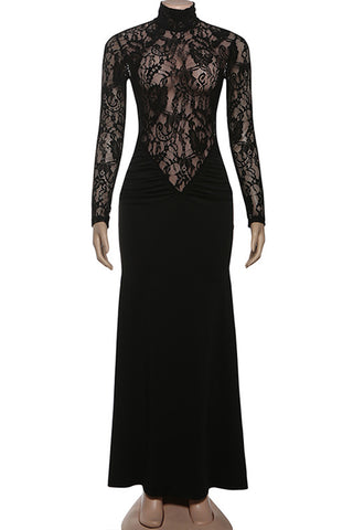 Elegant Lace Evening Gown