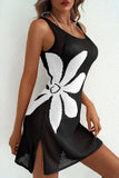 Floral Mesh Casual Beach Dress