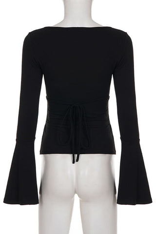 Floral Detail Wrap T-Shirt