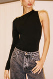 Asymmetric Sleeve Bodysuit
