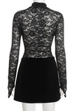 Elegant Lace and Skirt Set