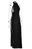 Backless Lace Evening Dress