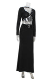 Elegant Ring-Detail Skirt Set