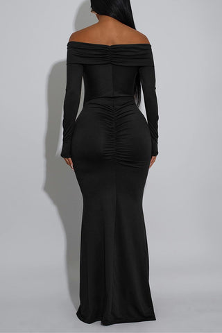 Off-Shoulder Elegant Maxi Dress