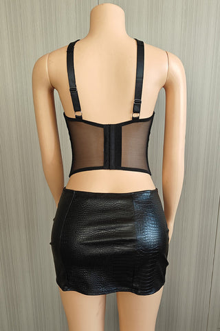 Stylish Criss-Cross Skirt Set