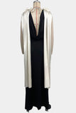 Draped V-Neck Casual Maxi Dress