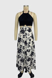 Halter Neck Floral Midi Dress