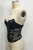 Lace-Trimmed Corset Top