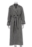 Oversized Houndstooth Long Coat