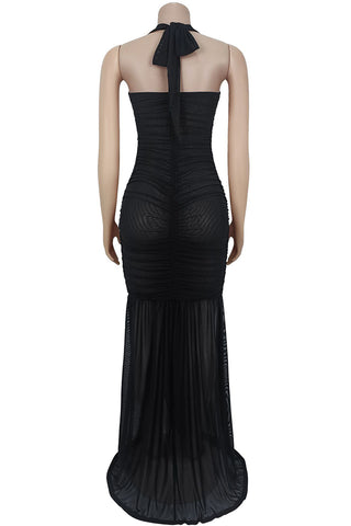 Elegant Halter Maxi Dress