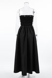 Strapless Maxi Dress with Flared Skirt