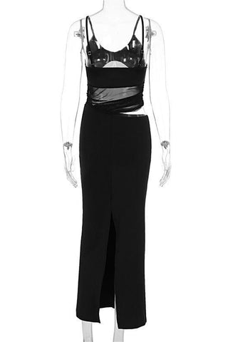 Sleek Cutout Evening Dress