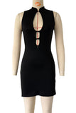 Elegant Keyhole Evening Dress