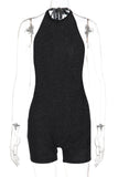 Halter Neck Glitter Romper