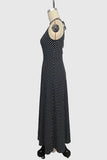 Sleeveless Polka Dot Maxi Dress