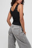 Eyelet-Trim Tank Top