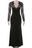 Lace Detail Evening Gown