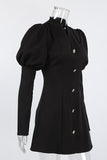 Chic Puff-Sleeve Casual Dress