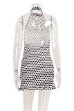 Polka Dot Halter Casual Dress