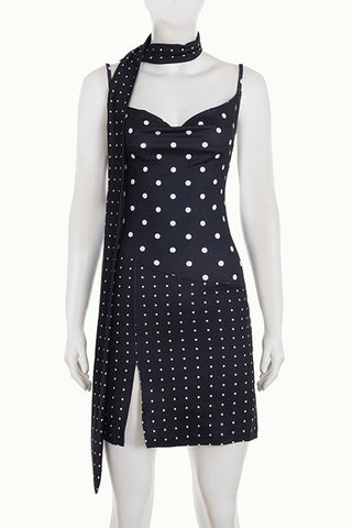 Polka Dot Casual Midi Dress