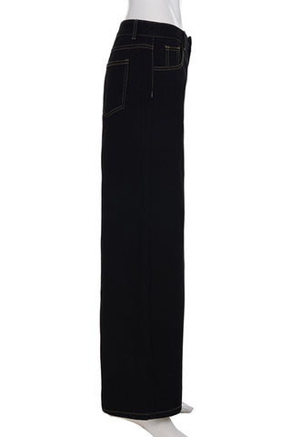 Wide-Leg Straight Jeans