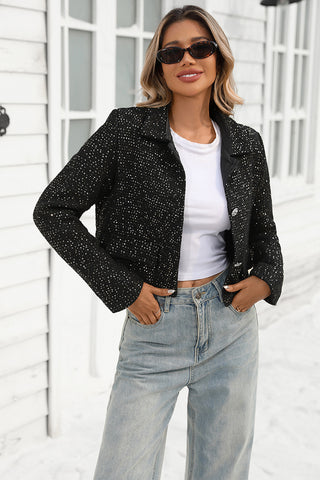 Sparkle Button Blazer