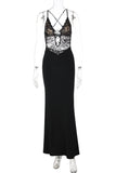 Strappy Lace Evening Gown