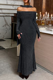 Off-Shoulder Elegant Evening Gown