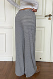 Striped Casual Wide-Leg Pants