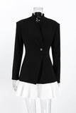Single-Button Blazer Jacket
