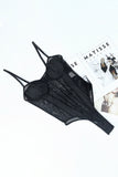 Strappy Sheer Panel Bodysuit