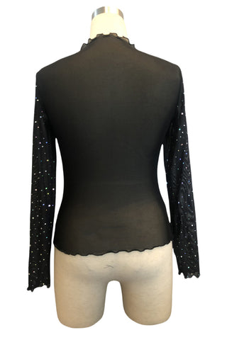 Dazzling Mesh Long Sleeve T-Shirt