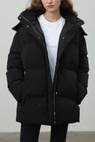 Buttoned Belted Puffer Jacket